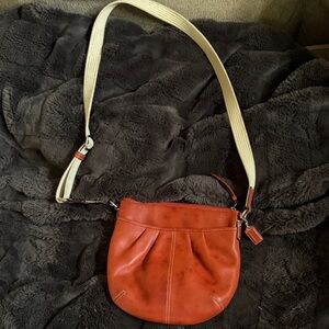 Coach Orange Leather Crossbody Bag